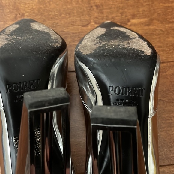 Poiret Toe Pump Metal Rod Heel Italian Shoes size 39.5 - Picture 13 of 16